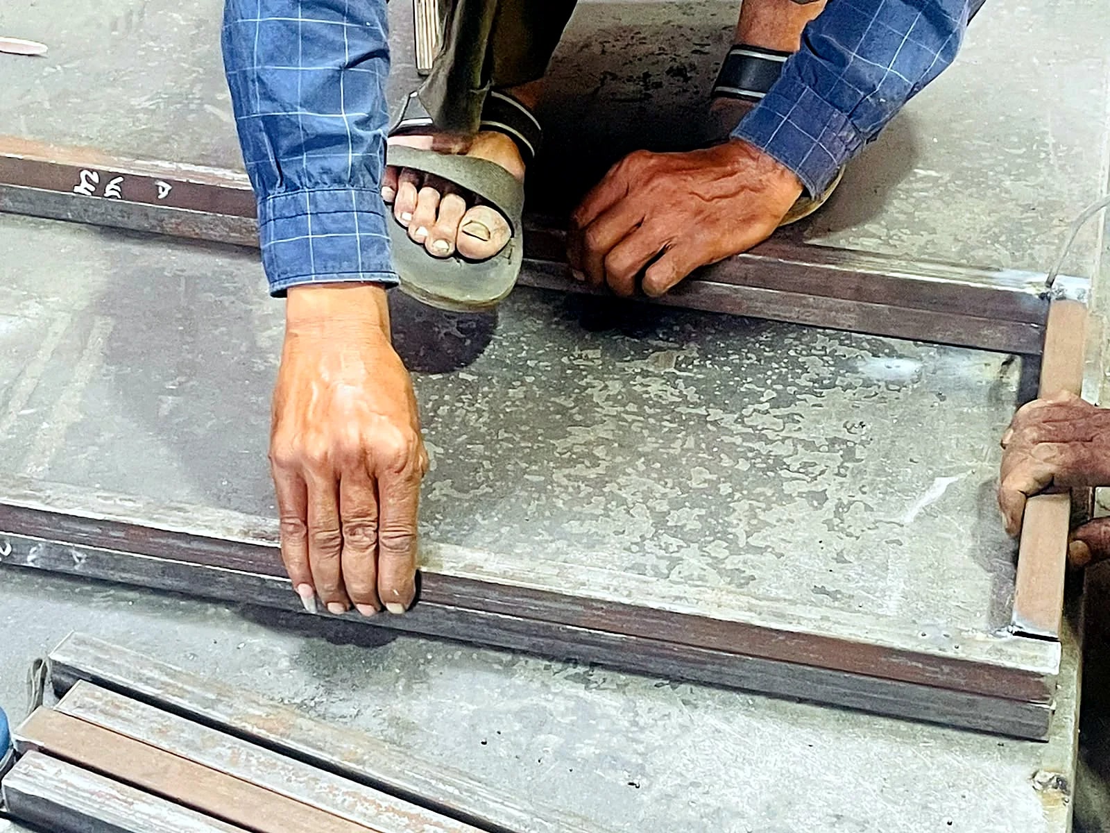 Fabrication — checking every measurement
