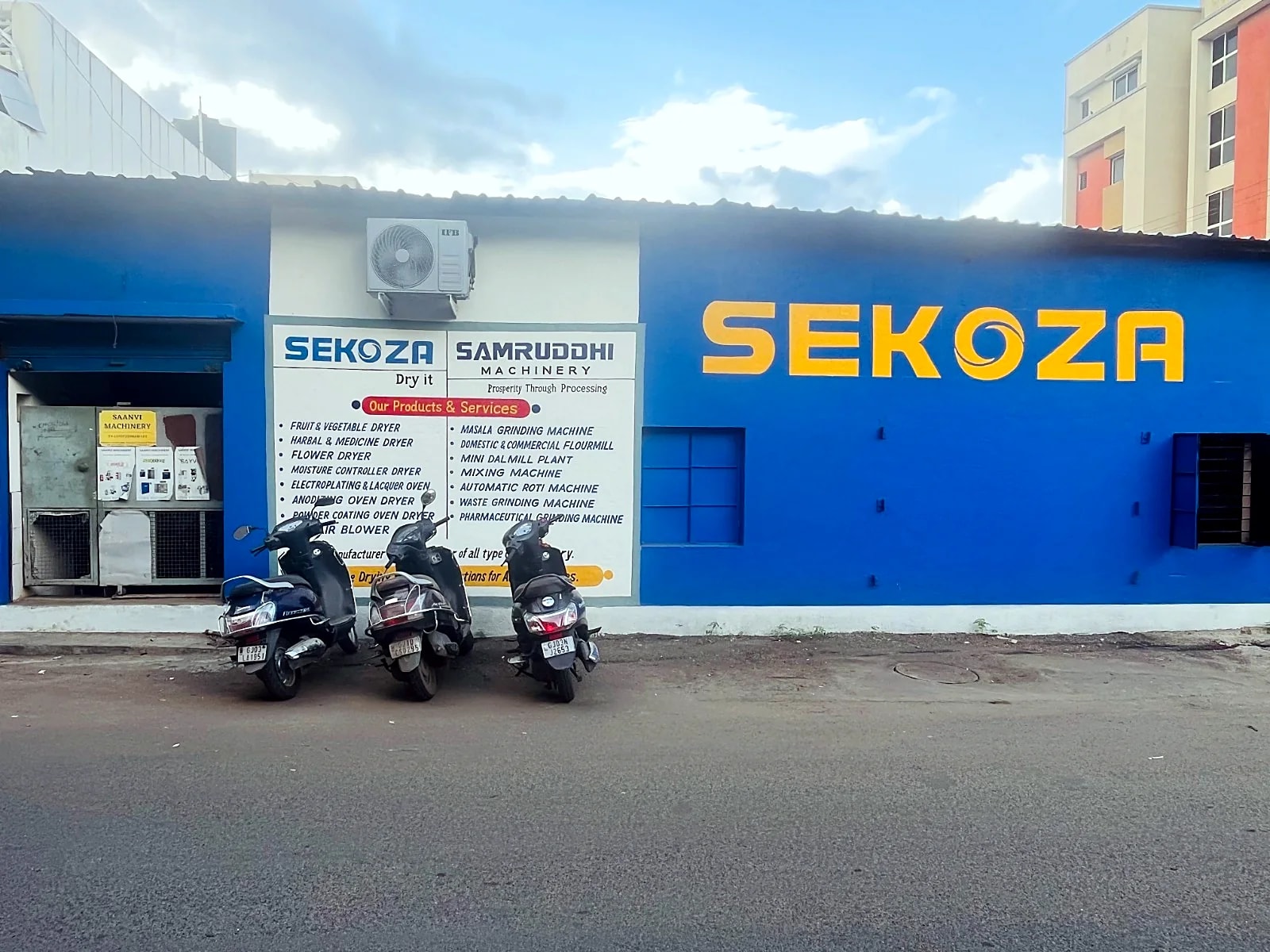 Factory — entrance & products we make